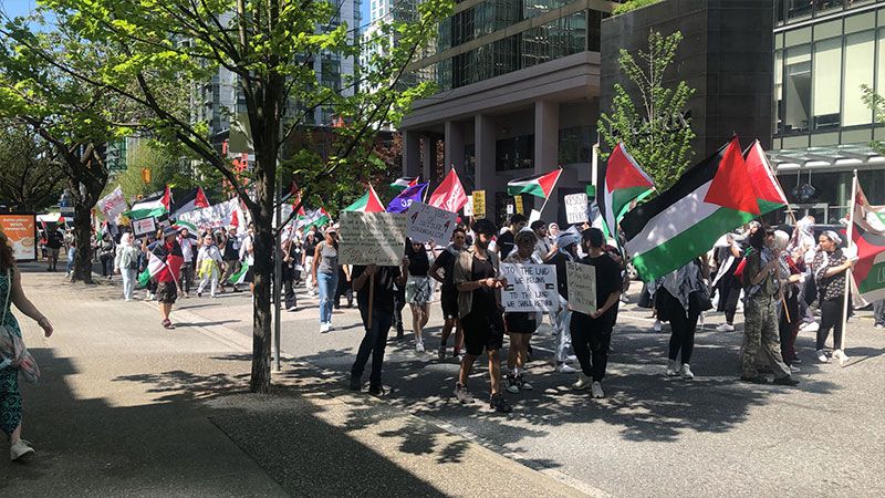 مظاهرات شعبية حاشدة في مدن كندا دعما للمقاومة في فلسطين ولبنان