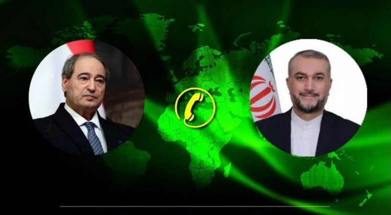 مباحثات هاتفية بين وزيري خارجية إيران وسوريا