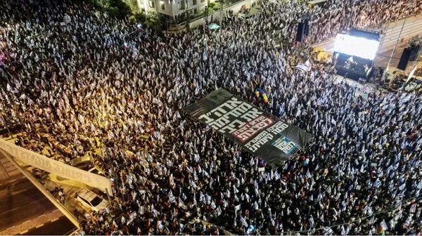 ادامه اعتراض‌ها در تل‌آویو برای بیست و پنجمین هفته متوالی