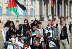 تجمع حامیان ملت فلسطین مقابل پارلمان آلمان علیه کودک‌کشی رژیم صهیونیستی