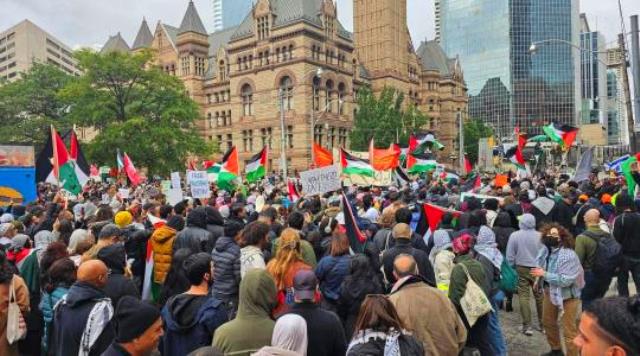 الآلاف يتظاهرون في كندا رفضًا للعدوان "الإسرائيلي" على غزة والضفة