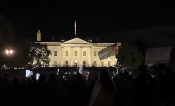Protesters outside White House condemn Israeli atrocities against Gaza hospital (video)  