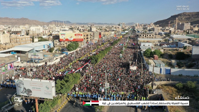 جمعة التعبئة والاستنفار .. صنعاء تشهد أكبر مليونية على مستوى العالم دعما لفلسطين