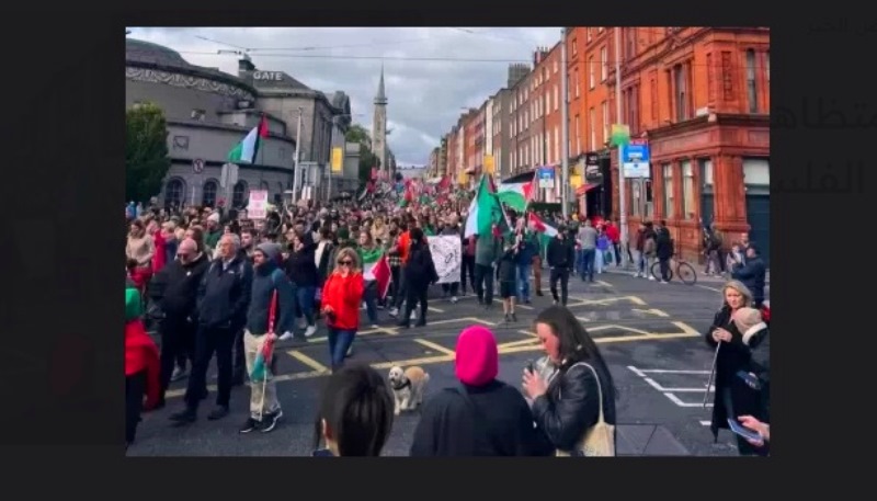 أكثر من 100 ألف متظاهر في دبلن تضامنًا مع الشّعب الفلسطينيّ