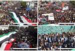 راهپیمایی دانشجویان یمنی در محکومیت جنایات رژیم صهیونیستی