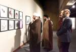 حجت‌الاسلام قمی از نمایشگاه کارتون وکاریکاتور آمریکای لاتین بازدید کرد
