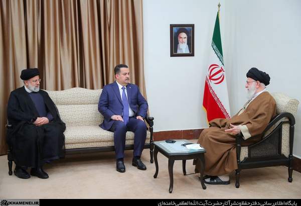 Leader meets Iraqi PM, Mohammad Shia al-Sudani (photo)  