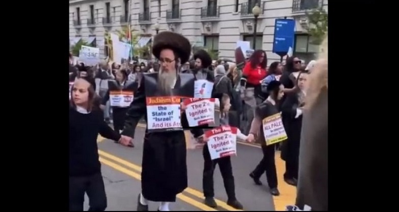مسيرة لليهود الأرثوذكس في واشنطن لدعم فلسطين