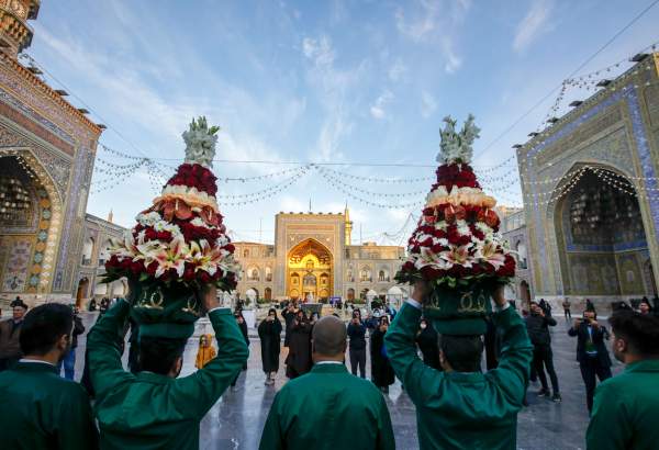 الحرم الرضوي يتزيّن بالزهور ابتهاجاً بذكرى ميلاد الإمام محمد الجواد (عليه السلام)  