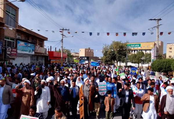 گزارش تصویری| راهپیمایی جشن ۲۲ بهمن در ایرانشهر  