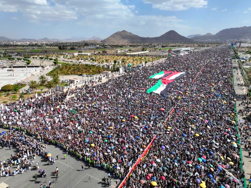 مسيرات مليونية في صنعاء و15 محافظة يمنية نصرة لغزة