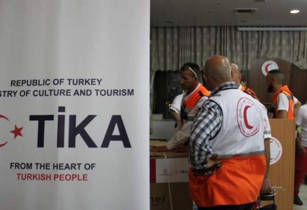 ارسال بسته‌های کمک غذایی ترکیه به اردوگاه های آوارگان فلسطینی