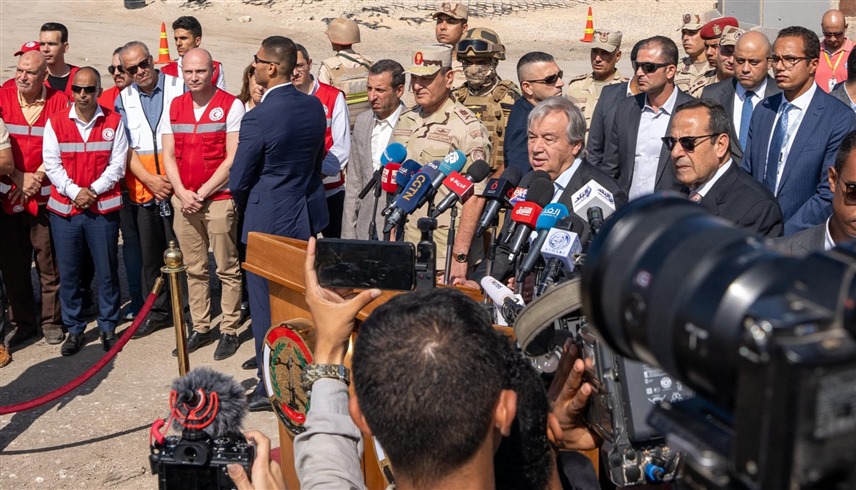 الأمين العام للأمم المتحدة يزور الحدود المصرية مع قطاع غزة