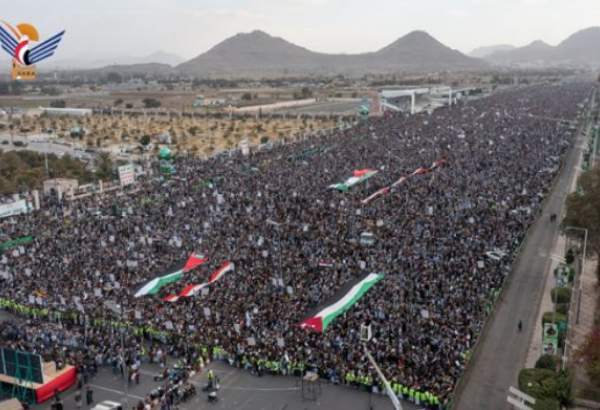 تجمع میلیونی در صنعا برای غزه