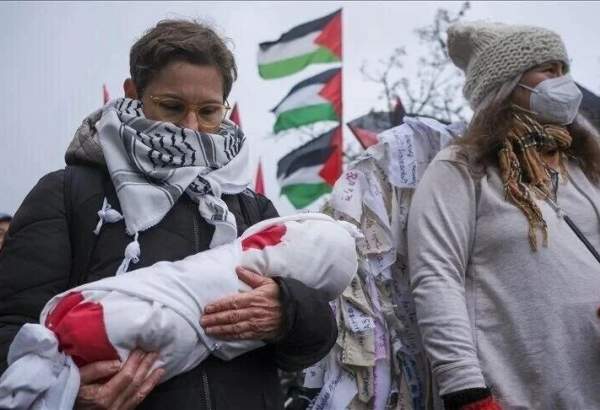 جرمنی، آئرلینڈ اور سوئزرلینڈ میں ہزاروں لوگوں کا فلسطین کی حمایت میں مظاہرے