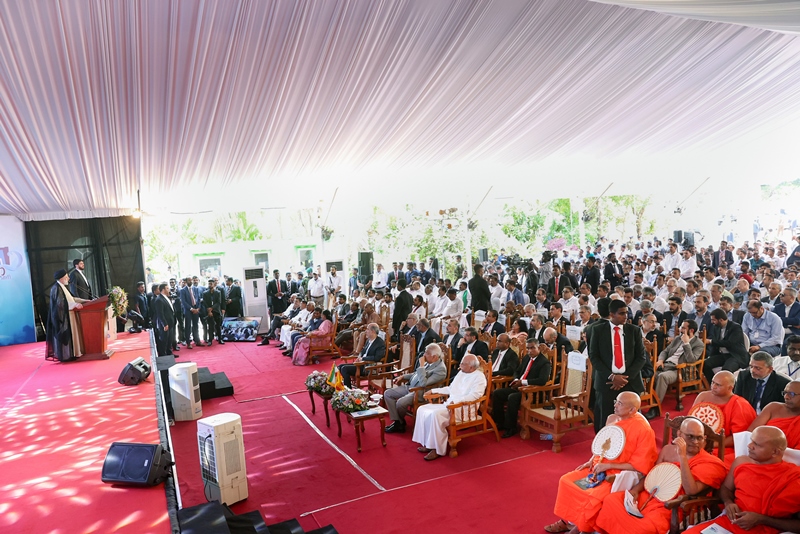 الرئيس الايراني يرعى تدشين مشروع "اوما اويا" متعدد الأغراض في سريلانكا  