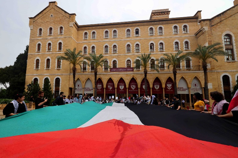 اعتصامات طلابية في عدد من جامعات لبنان دعمًا لغزة