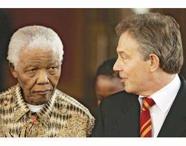مانديلا شعر بالخيانة بسبب مشاركة بلير في غزو العراق