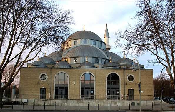Merkez Mosque in the Marxloh district of Duisburg, the biggest mosque in Germany  