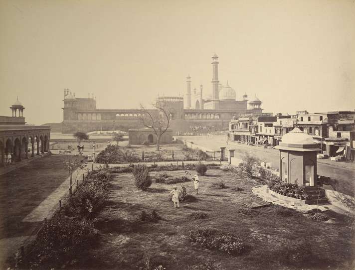 مسجد جامع دھلی قدیم (عکس سال 1865میلادی)