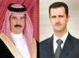 تماس تلفنی رییس جمهوری سوریه و پادشاه بحرین