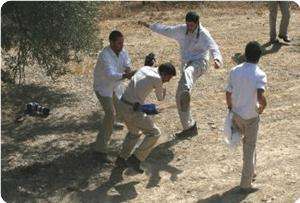Jewish settlers attacked Palestinian farmers