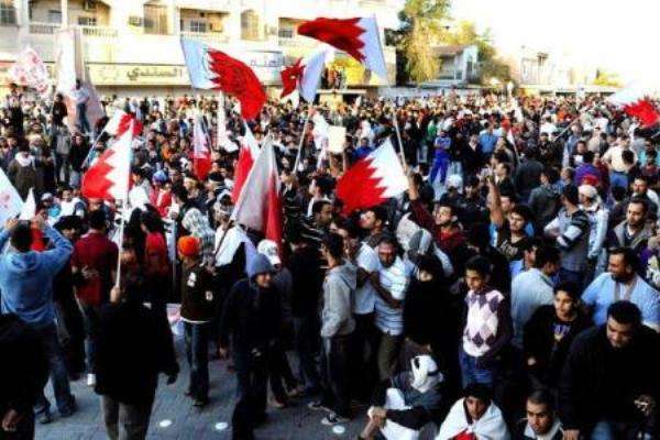تجمع گسترده مردم بحرين در منطقه المشقع