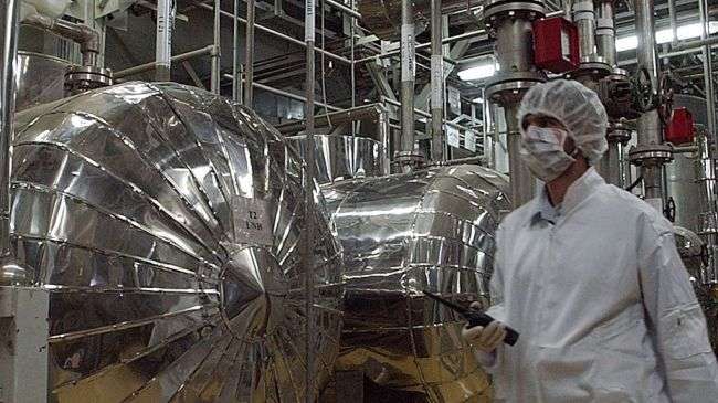 This file photo shows an Iranian technician at Natanz enrichment facility.