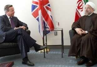 الرئيس روحاني ورئيس الوزراء البريطاني ديفيد كاميرون
