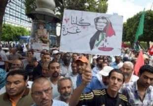 تظاهرات مردم غزه علیه اقدامات رژيم صهيونيستی