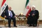 روحاني يستقبل العبادي : ايران ستواصل دعمها الكامل للعراق في حربه ضد ارهاب داعش