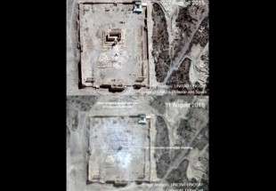تصاویر ماهواره‌ای تخریب بزرگترین معبد "پالمیرا"