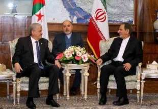 جهانغیري: المشاورات بین طهران والجزائر لصالح أمن المنطقة والتنمیة الاقتصادیة للبلدین