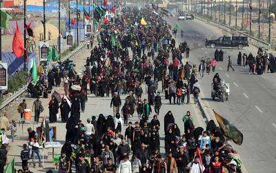 دخول اكثر من مليوني زائر عربي واجنبي الى العراق للمشاركة في المسيرة الاربعينية