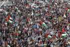 تظاهرات گسترده فلسطینیان در نوارغزه