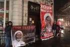 تجمع در مقابل کمیساریای عالی نیجریه در لندن برای آزدای شیخ زکزاکی