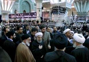 رئیس الجمهوریة یحضر مراسم اربعینیة رحیل ایة الله هاشمی رفسنجانی