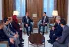 الرئيس الأسد يستقبل وفد الاحزاب التونسية