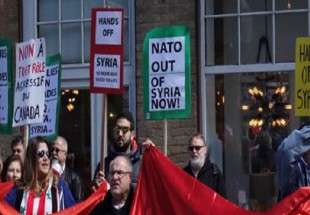 برپایی تجمع اعتراض‌آمیز مقابل سفارت آمریکا در کانادا