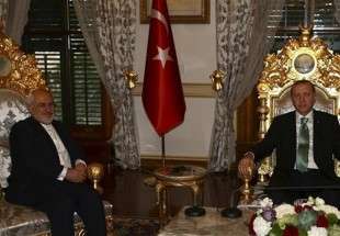 ظريف يتباحث مع اردوغان حول الشأن السوري