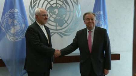 ظريف يلتقي الامين العام للامم المتحدة في نيويورك