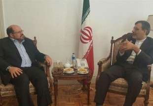 دیدار نماینده جنبش حماس در تهران با جابری انصاری