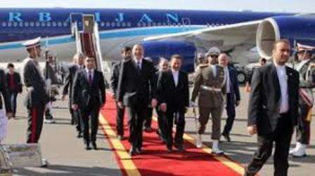 رئيس جمهورية اذربيجان يصل طهران للمشاركة في القمة الثلاثية