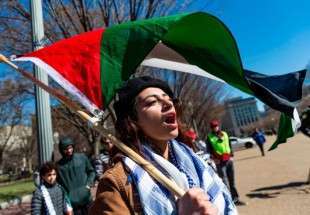 تظاهرات مقابل کاخ سفید در حمایت از فلسطین