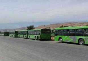 خروج ۳۹ اتوبوس اعضای جیش‌الاسلام از «دوما» سوریه