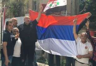 مسيرة سيارة في بيروت دعما لسوريا وشكرا لروسيا