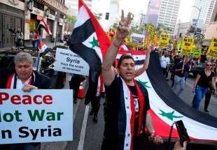 شام پر امریکی جارحیت کے خلاف یورپی ممالک میں مظاہرے
