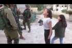 الطفلة جنى التميمي من رام الله تحرج جنود الاحتلال