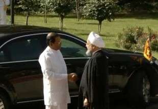 الرئيس روحاني يقيم حفل استقبال رسمي للرئيس السريلانكي