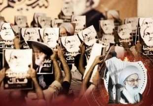 راهپیمایی مردم بحرین در نخستین سالگرد بازداشت خانگی شیخ "عیسی قاسم" + عکس